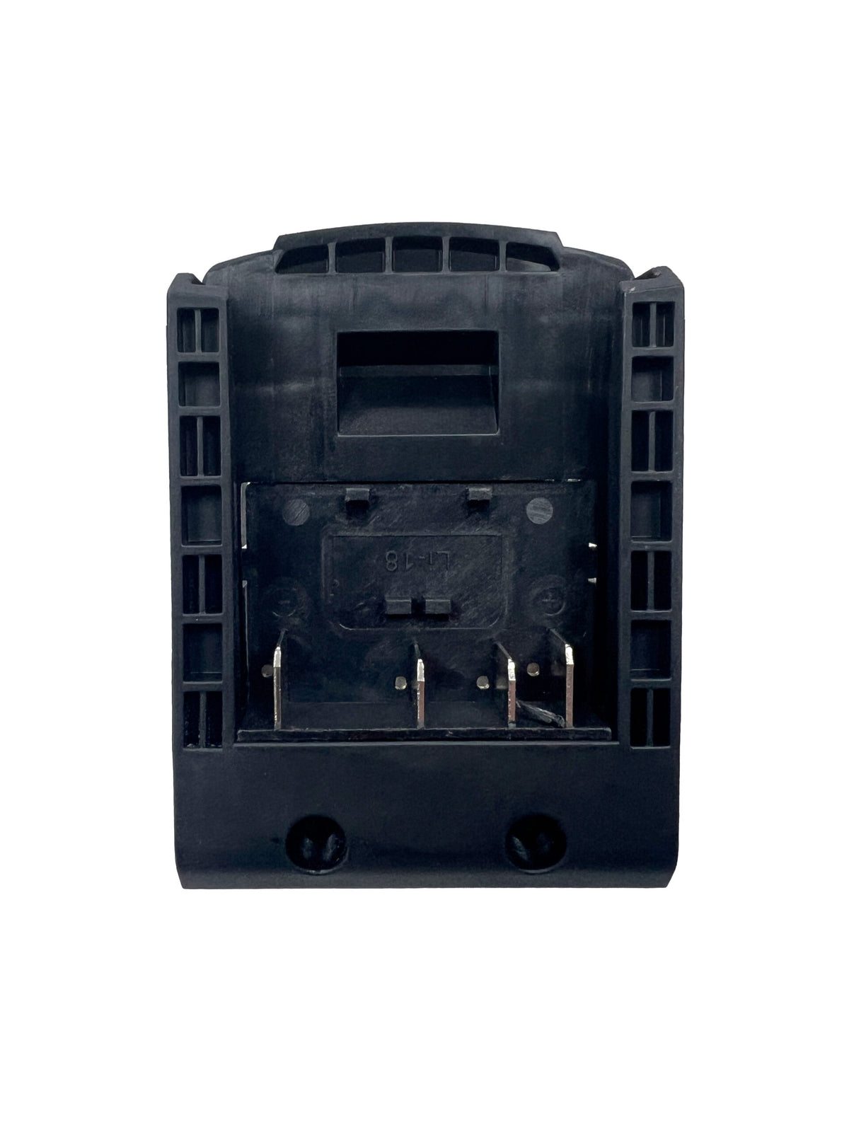 Black Bosch Battery Adapter on a white background