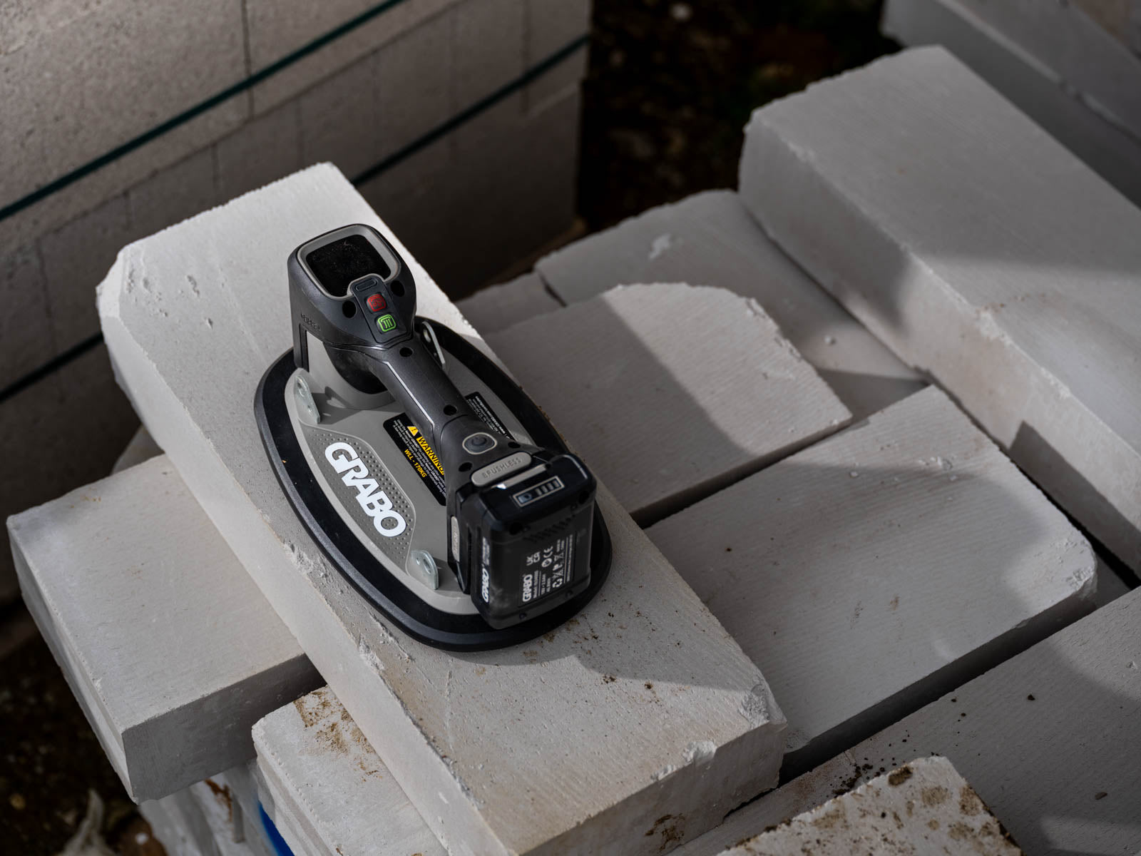 Grabo power tool on a concrete surface