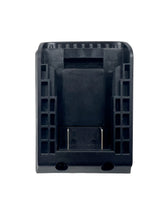 Black plastic Dewalt Battery Adapter on a white background