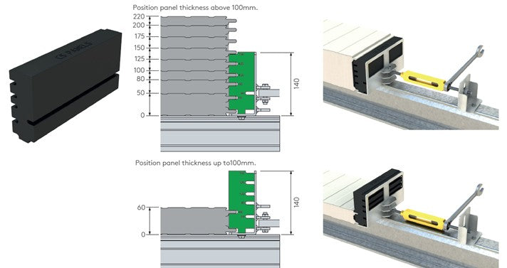 Kingspan Vertical Wall Installation Clamp