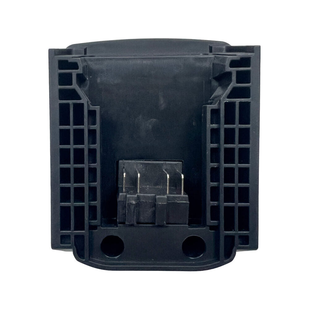 Black Milwaukee Battery Adapter on a white background