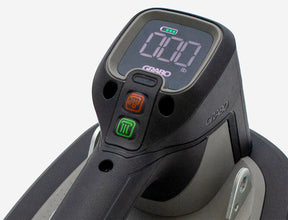 Digital pressure gauge with a grey background